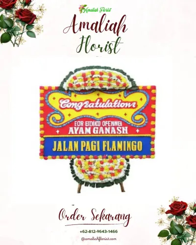 Bunga Papan Congratulation di Kelurahan